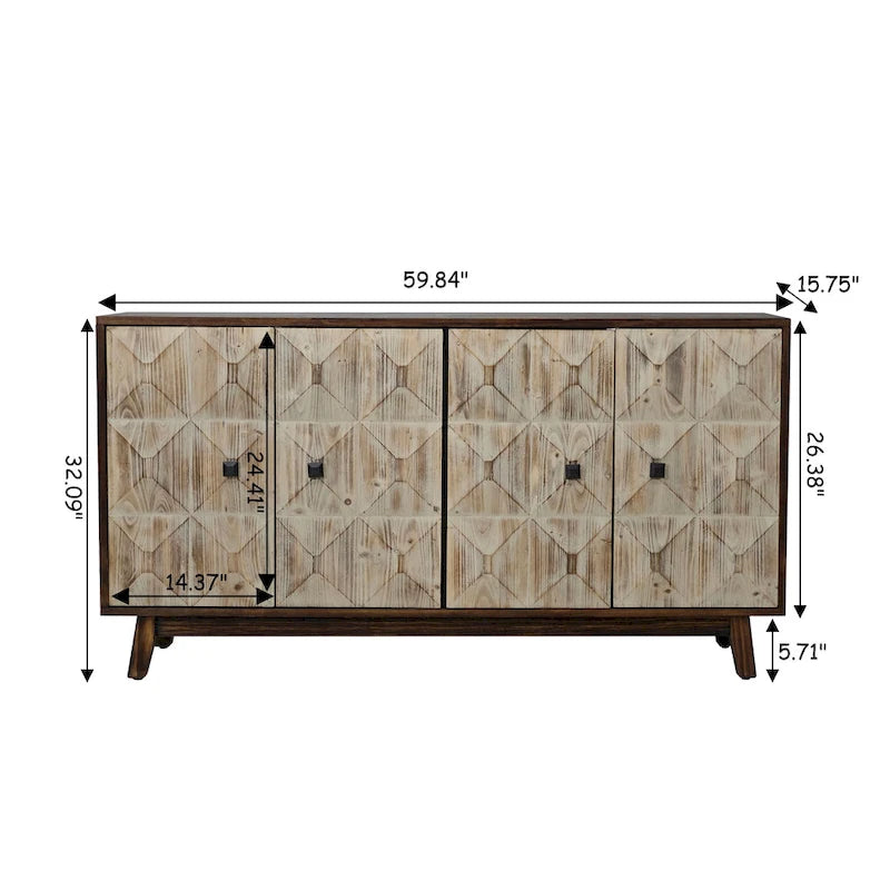4 Doors Vintage Sideboard