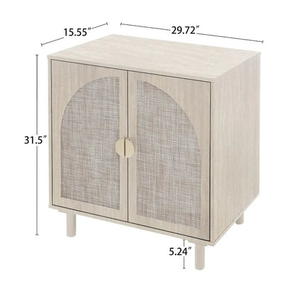 2 Doors Wood Pantry Organizer with Adjustable Laminates, Storage Cabinet for Bedroom, Living Room, Kitchen