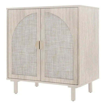 2 Doors Wood Pantry Organizer with Adjustable Laminates, Storage Cabinet for Bedroom, Living Room, Kitchen