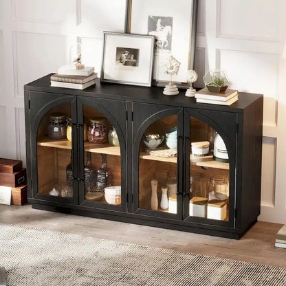 Retro 4-Door Large Storage Sideboard