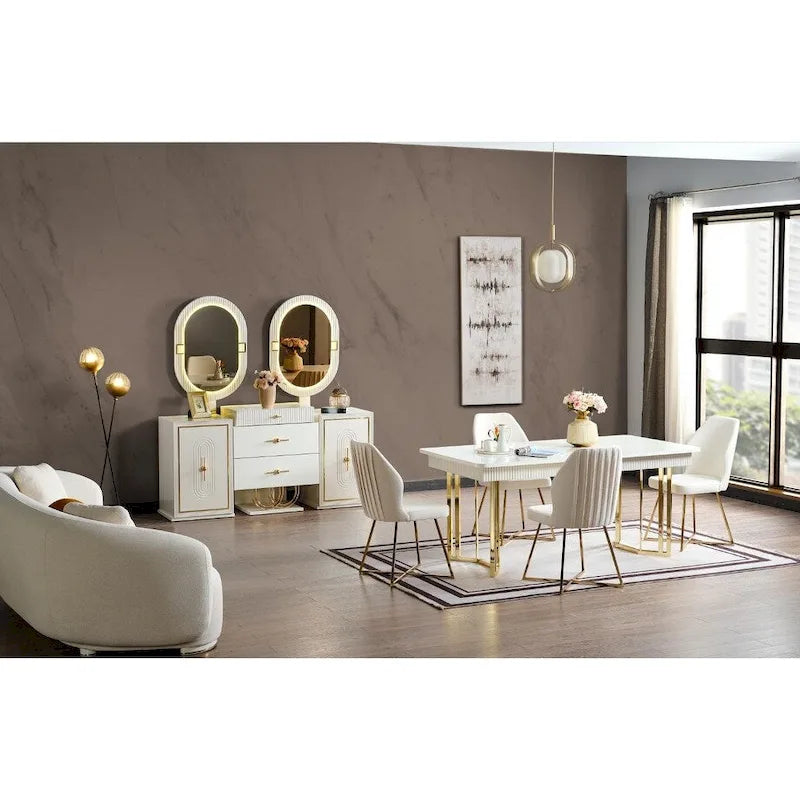 Marsille Modern Buffet With Mirror For Dining Room