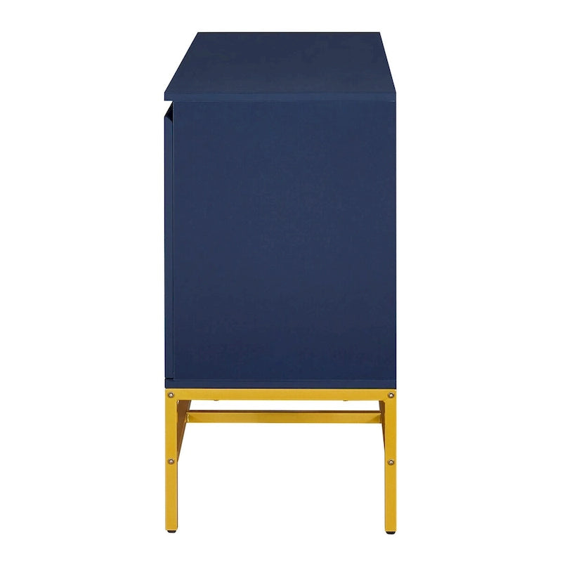 Two Door Sideboard with Gold Metal Legs