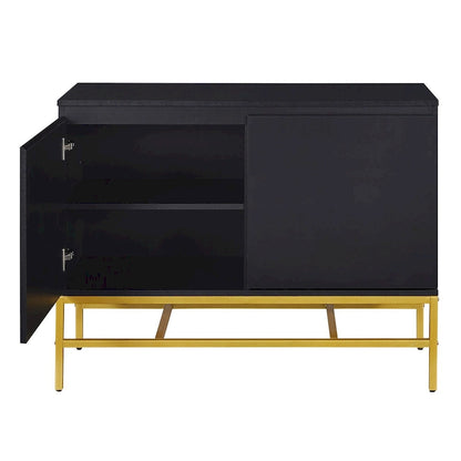 Two Door Sideboard with Gold Metal Legs