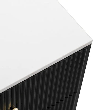 Modern Sideboard with Metal Legs and Handles - 60W x 16D x 36H