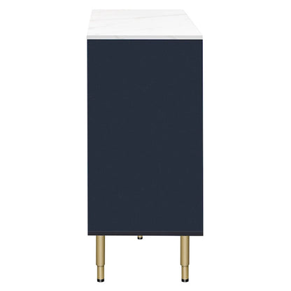 Modern Sideboard with Metal Legs and Handles - 60W x 16D x 36H