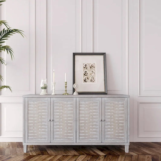 Accent Cabinet 4 Door Wooden Cabinet Sideboard Buffet