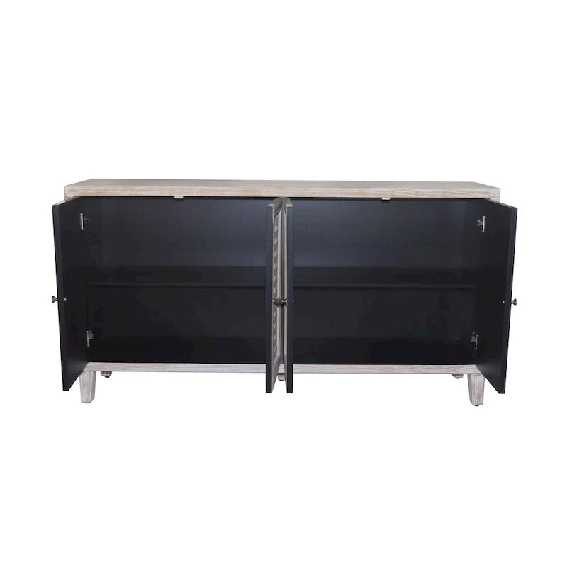 Accent Cabinet 4 Door Wooden Cabinet Sideboard Buffet