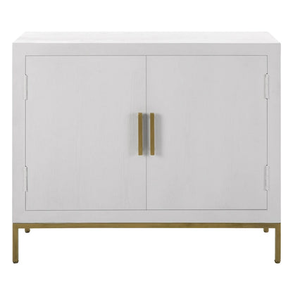 Uttermost Front Range White 2 Door Cabinet - 40.25W x 34H x 13D