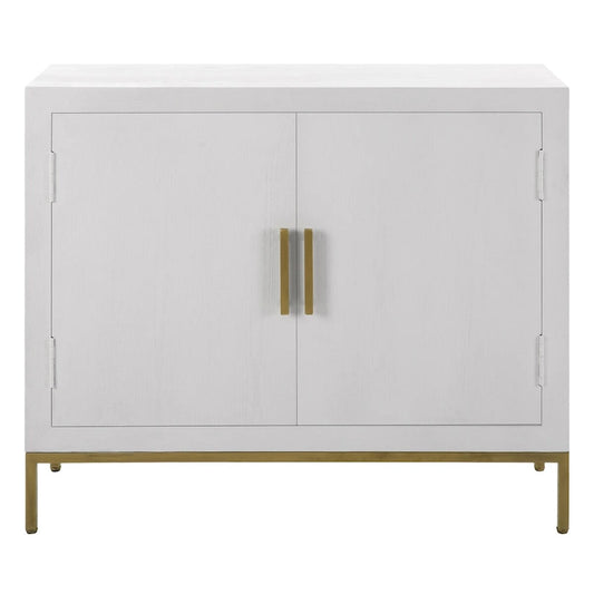 Uttermost Front Range White 2 Door Cabinet - 40.25W x 34H x 13D