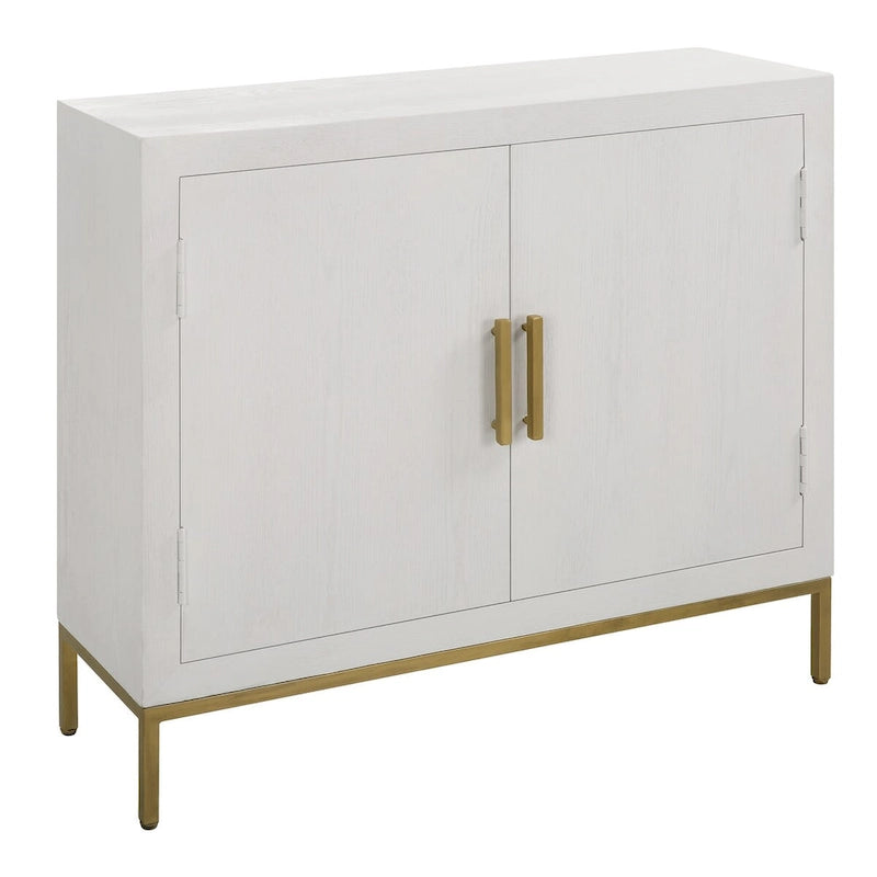 Uttermost Front Range White 2 Door Cabinet - 40.25W x 34H x 13D