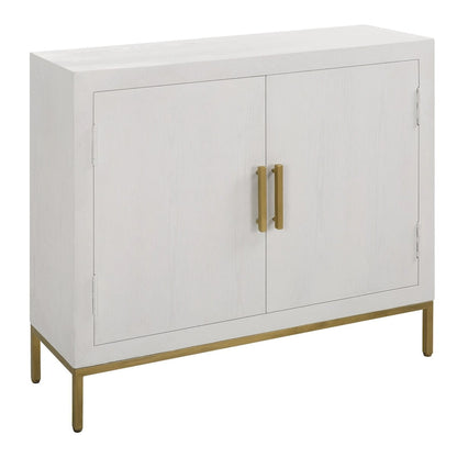 Uttermost Front Range White 2 Door Cabinet - 40.25W x 34H x 13D
