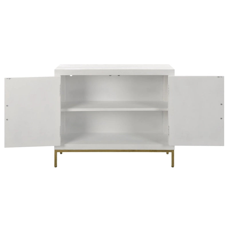 Uttermost Front Range White 2 Door Cabinet - 40.25W x 34H x 13D