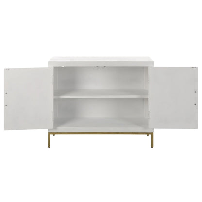 Uttermost Front Range White 2 Door Cabinet - 40.25W x 34H x 13D
