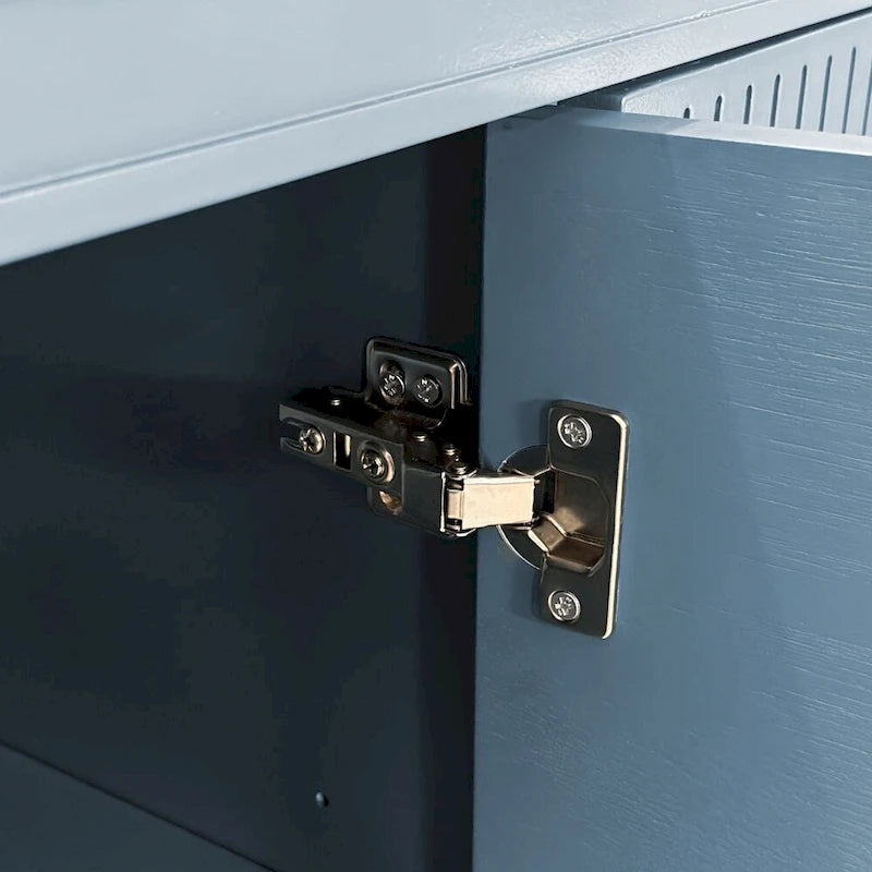 70.07Large 4-Door Cabinet, Modern Storage Cabinet Sideboard with Adjustable Shelves, Wood Accent Cabinet Buffet Cabinet