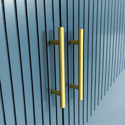 70.07Large 4-Door Cabinet, Modern Storage Cabinet Sideboard with Adjustable Shelves, Wood Accent Cabinet Buffet Cabinet