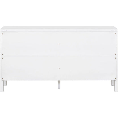 Sideboard with Artificial Rattan Door and Metal Handles - 47.2L x 11.8W x 31.5H