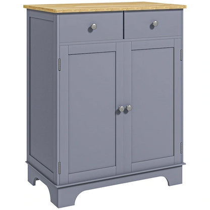 Double Door Sideboard Buffet Cabinet with Drawers and Adjustable Shelf