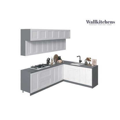 Kitchen Radiance Collection White Matte Color Base Size 9Ft Wide - 108x85
