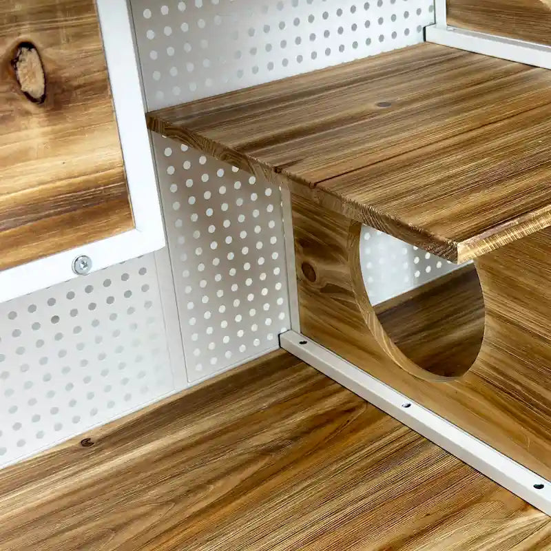 55.12 Spacious Cat House with Tempered Glass