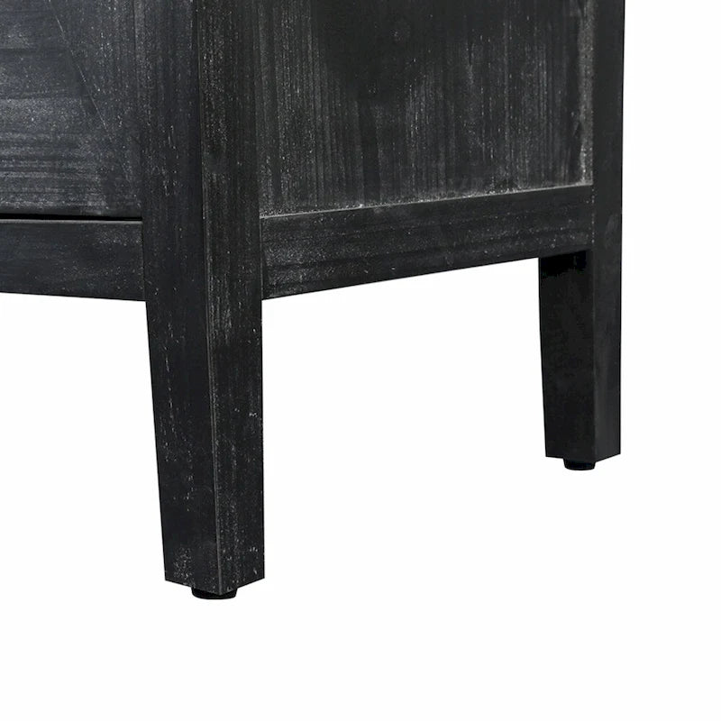 Antique Four Door Cabinet withCarved Flower Door Handle