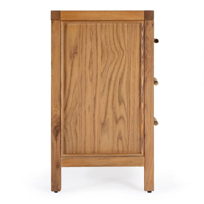 Mesa Cane and Solid Wood 3 Drawer Chest