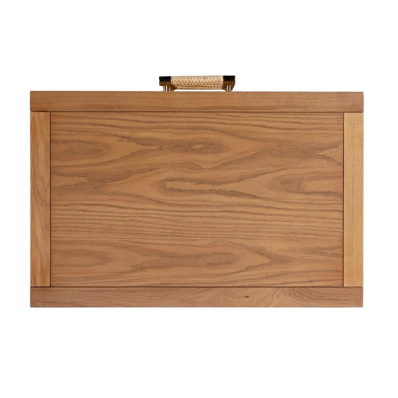 Mesa Cane and Solid Wood 3 Drawer Chest