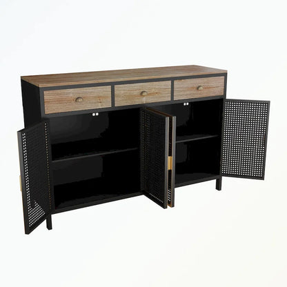 4 Doors Modern Sideboard with 3 Top Drawers