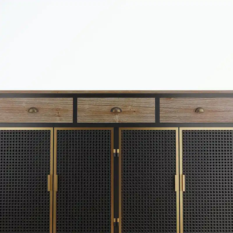 4 Doors Modern Sideboard with 3 Top Drawers