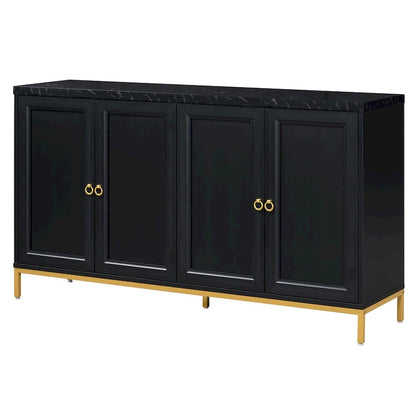 Modern Sideboard with Metal Handles and Support Legs