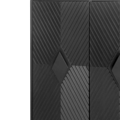 Wooden Cabinet With Glass Doors and Shelves Display Storage Cabinet