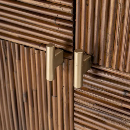 Studio London Drawers Acacia Wood and Rattan Furniture Storage