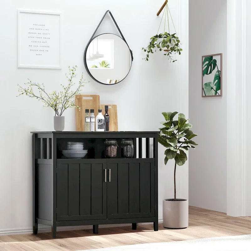 Sideboard Buffet Cabinet with 2 Doors and Adjustable Shelves