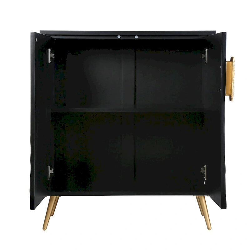 Modern Glam 2-Door Accent Sideboard Entryway Cabinet Storage Dining Room Buffets Credenza Living room