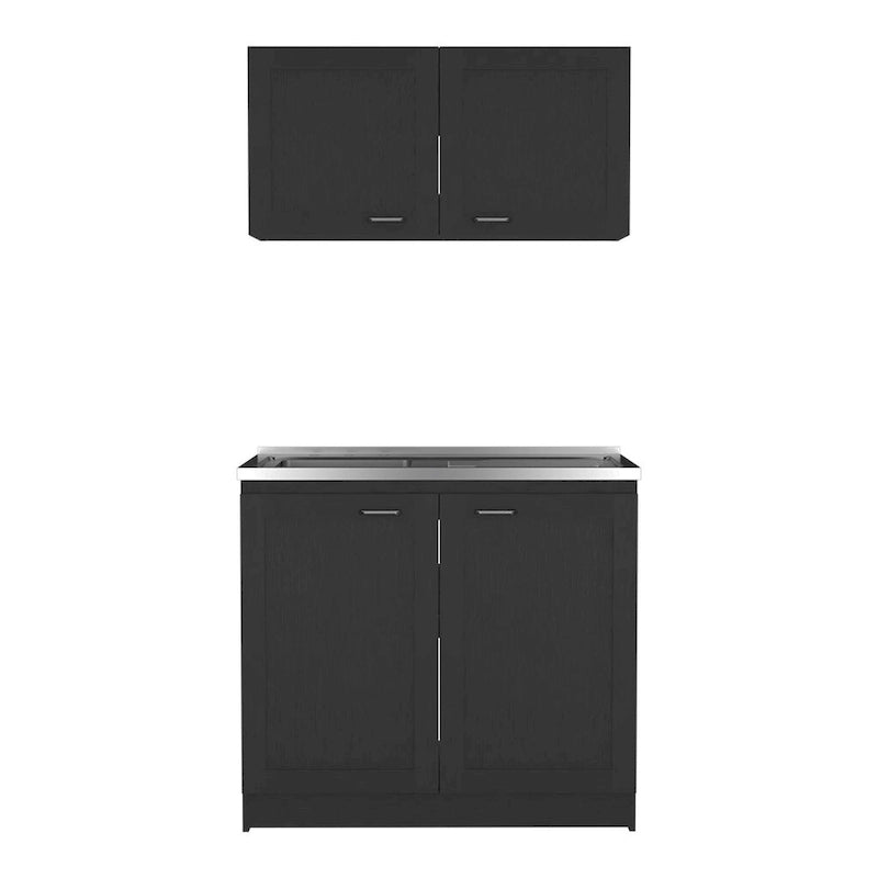 Cabinet Set, Garage, Black,30,8 H X 39,3 W X 20,4D
