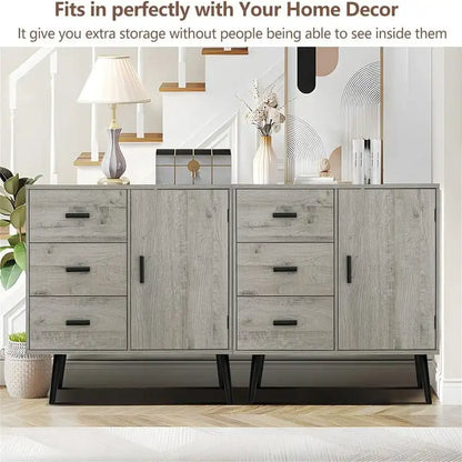 Storage Cabinet with Rattan Door 3 Drawers - 11.8D x 31.5W x 30.7H