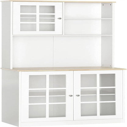 Kitchen Buffet with Hutch, Storage Pantry - 14.5D x 31.5W x 72H