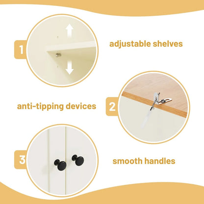 40.2x20x71.3inch High Freestanding Kitchen Pantry Large Cupboard Storage Cabinet with 2 Drawers, 2 Adjustable 8 Door Shelves