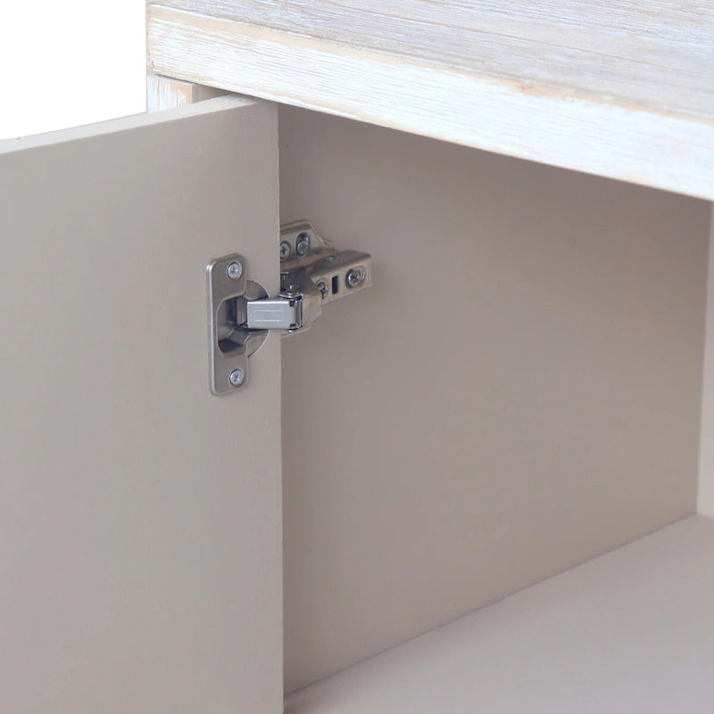 Accent Cabinet Farmhouse Style 4 Door Wooden Cabinet Sideboard Buffet Server Cabinet Storage Cabinet, for Living Room, Entryway