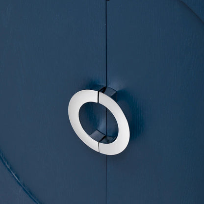 Simple Storage Cabinet Accent Cabinet with Solid Wood Veneer and Metal Leg Frame for Living Room, Entryway, Dining Room