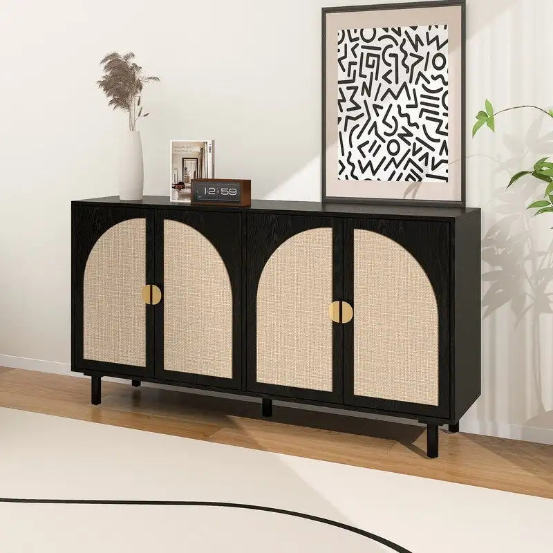 4 Door Cabinet, Suitable for Bedroom, Living Room, Study
