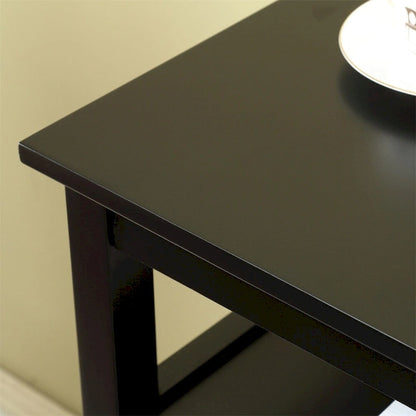 Wood Sideboard Buffet with Wine Rack and Adjustable Shelves