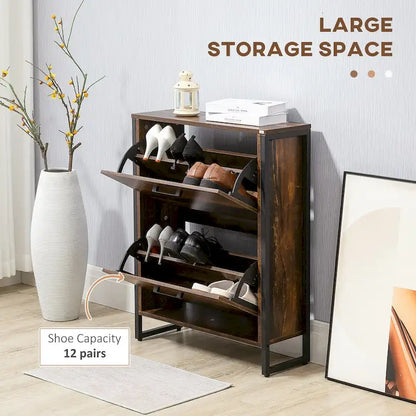 QQ Shoe Cabinet with 2 Flip Drawers