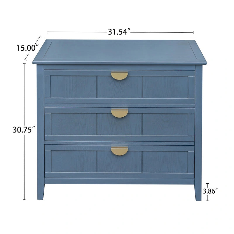 3 Drawer Cabinet, American Furniture,Suitable for Bedroom and Living Room Entryway