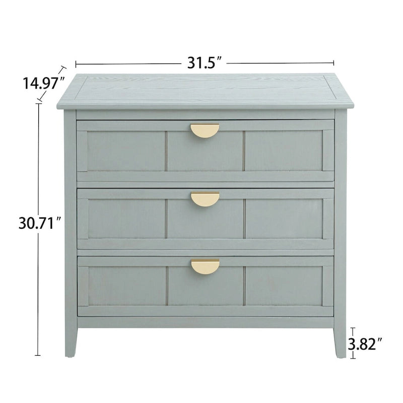 3 Drawer Cabinet, American Furniture,Suitable for Bedroom and Living Room Entryway