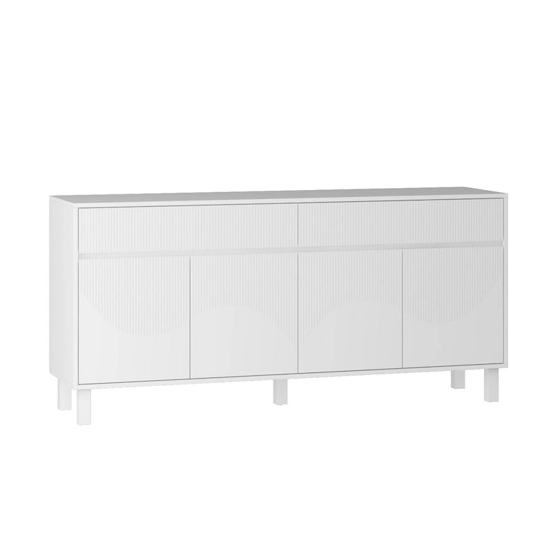 Buffet Storage Cabinet with Pine Leg and Adjustable Interior Sideboard - 63