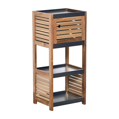 Compact Bathroom Storage Cabinet with Open Shelves - 14.5L x 11 3/4W x 32 6/8H