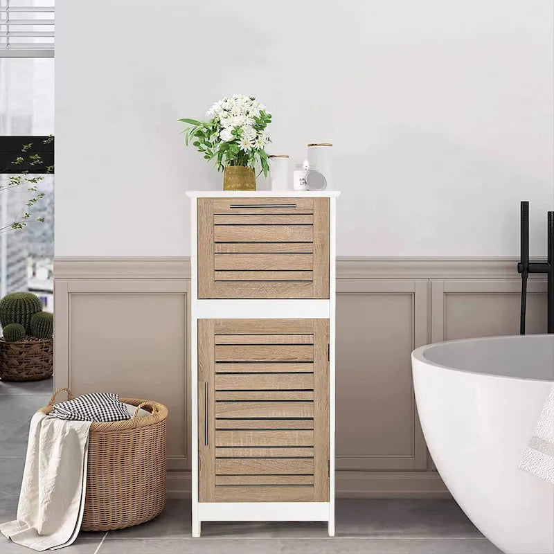 Stockholm Linen Storage Cabinet Vented Door and Drawer