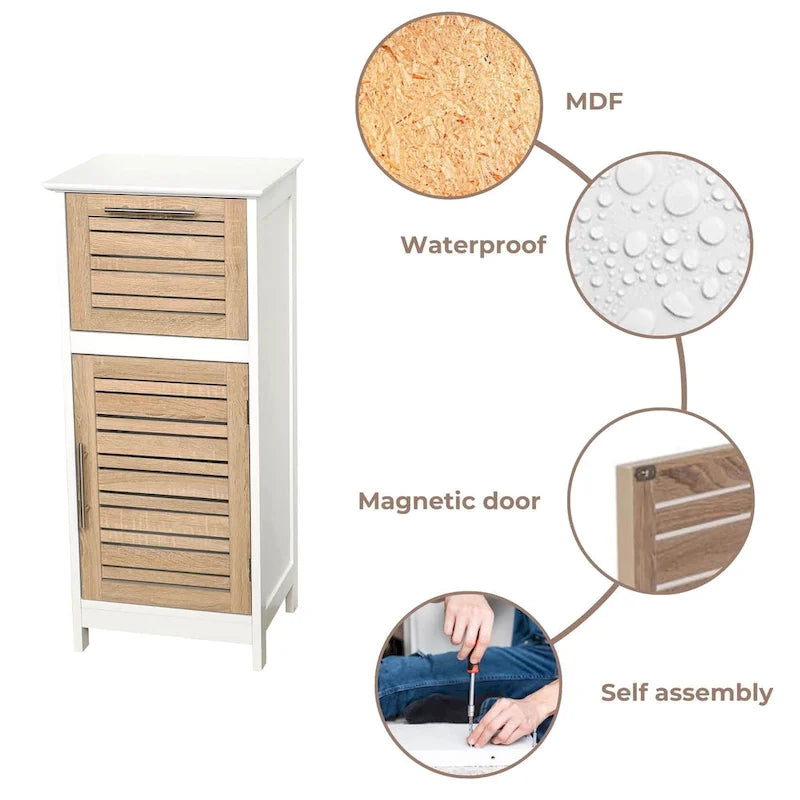 Stockholm Linen Storage Cabinet Vented Door and Drawer