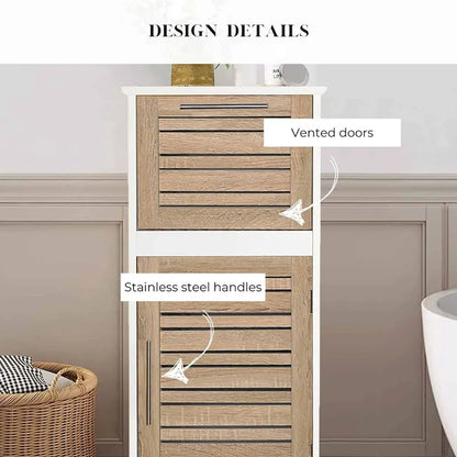 Stockholm Linen Storage Cabinet Vented Door and Drawer