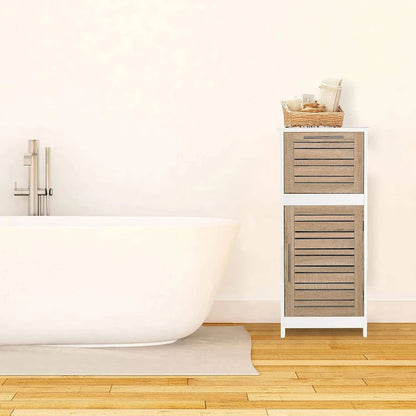 Stockholm Linen Storage Cabinet Vented Door and Drawer